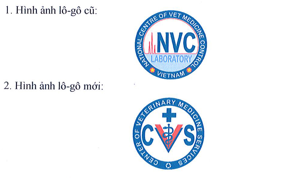 Thông báo thay đổi nhãn hiệu Logo của Trung tâm kiểm nghiệm thuốc thú y Trung ương II